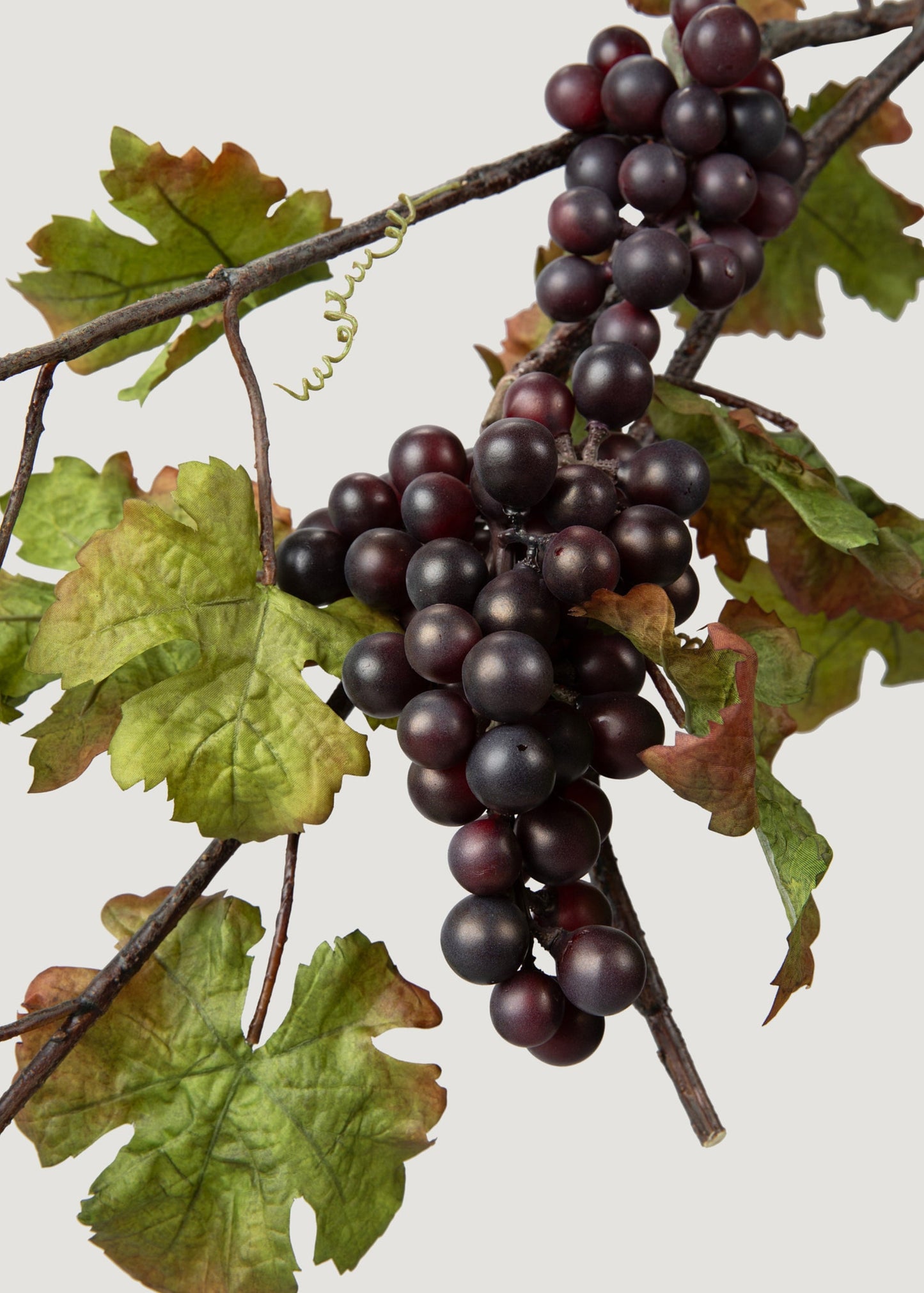 Deluxe Artificial Grape Branch with Leaves - 43"