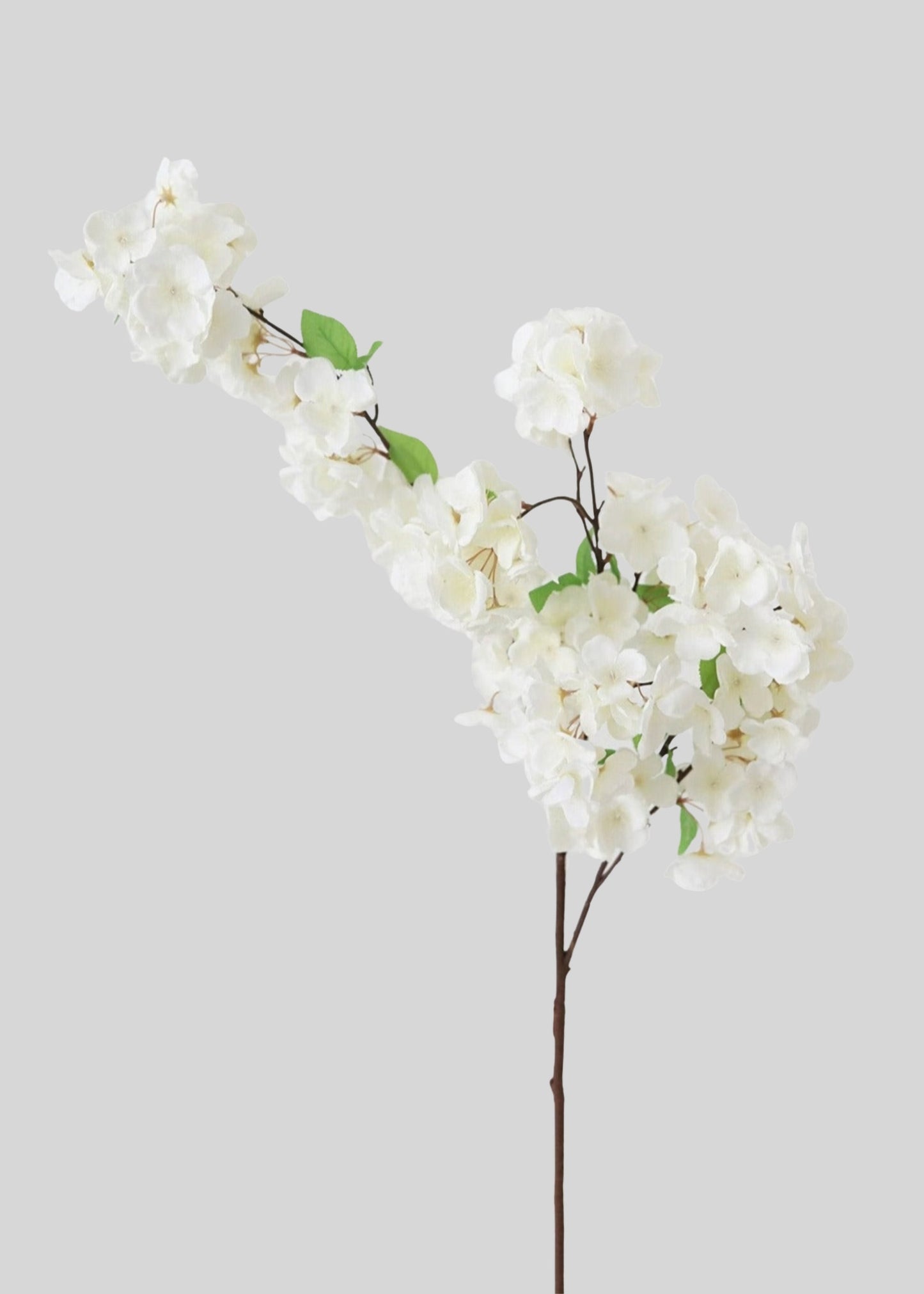 Faux Flowers Cherry Blossom Stem in Cream White - 44"