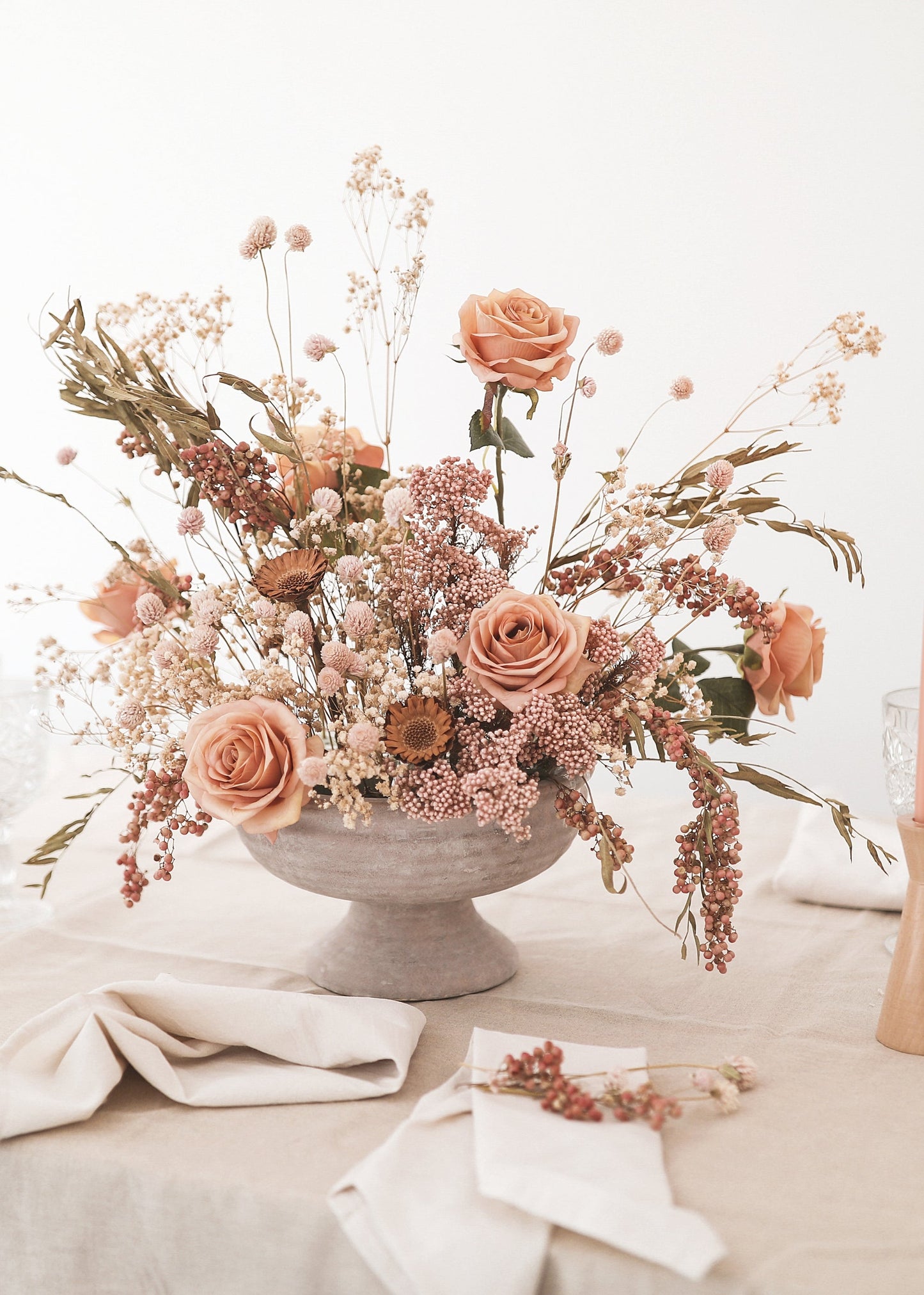 Air-Dried Globe Amaranth in Pink - 14-18"