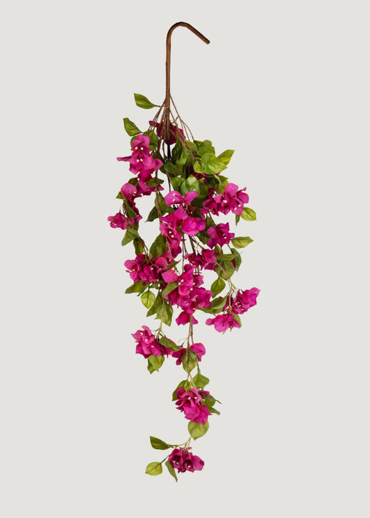 Fuchsia Faux Bougainvillea Hanging Bush - 43"