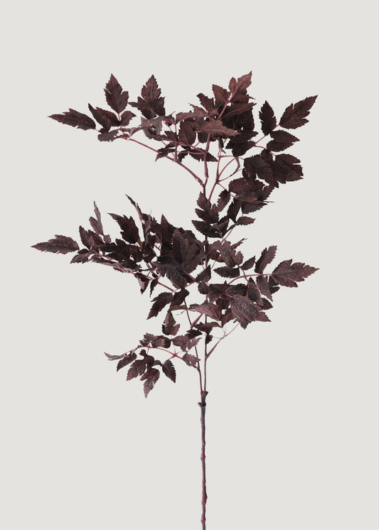 SALE - Plum Fake Cimicifuga Ramosa Leaves - 31"
