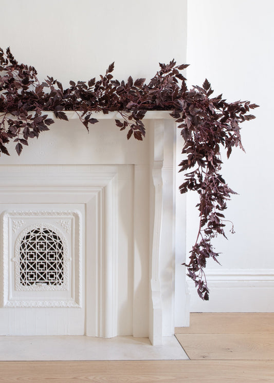 Plum Cimicifuga Seeded Garland - 6'