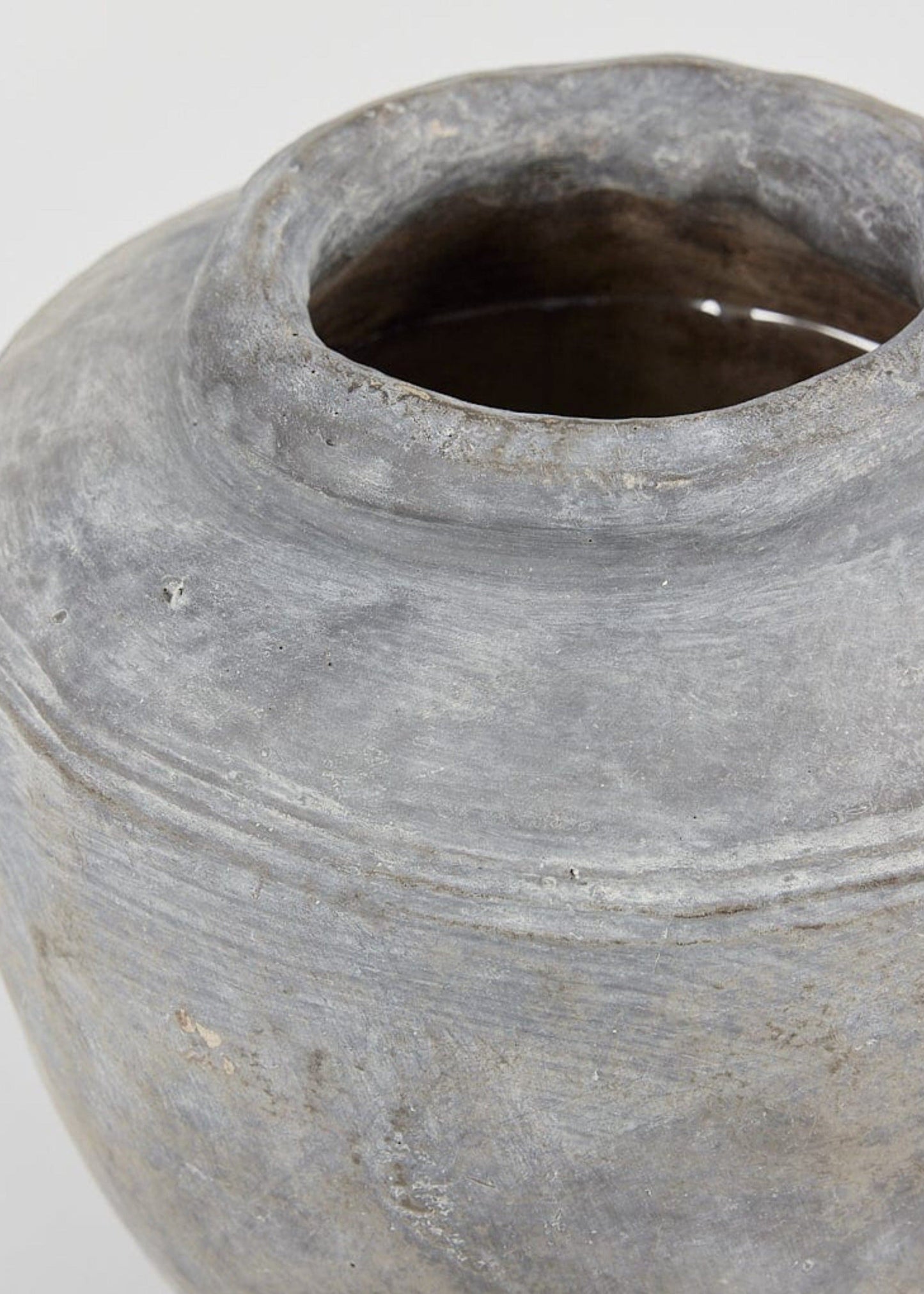 Distressed Rustic Concrete Vase - 12"