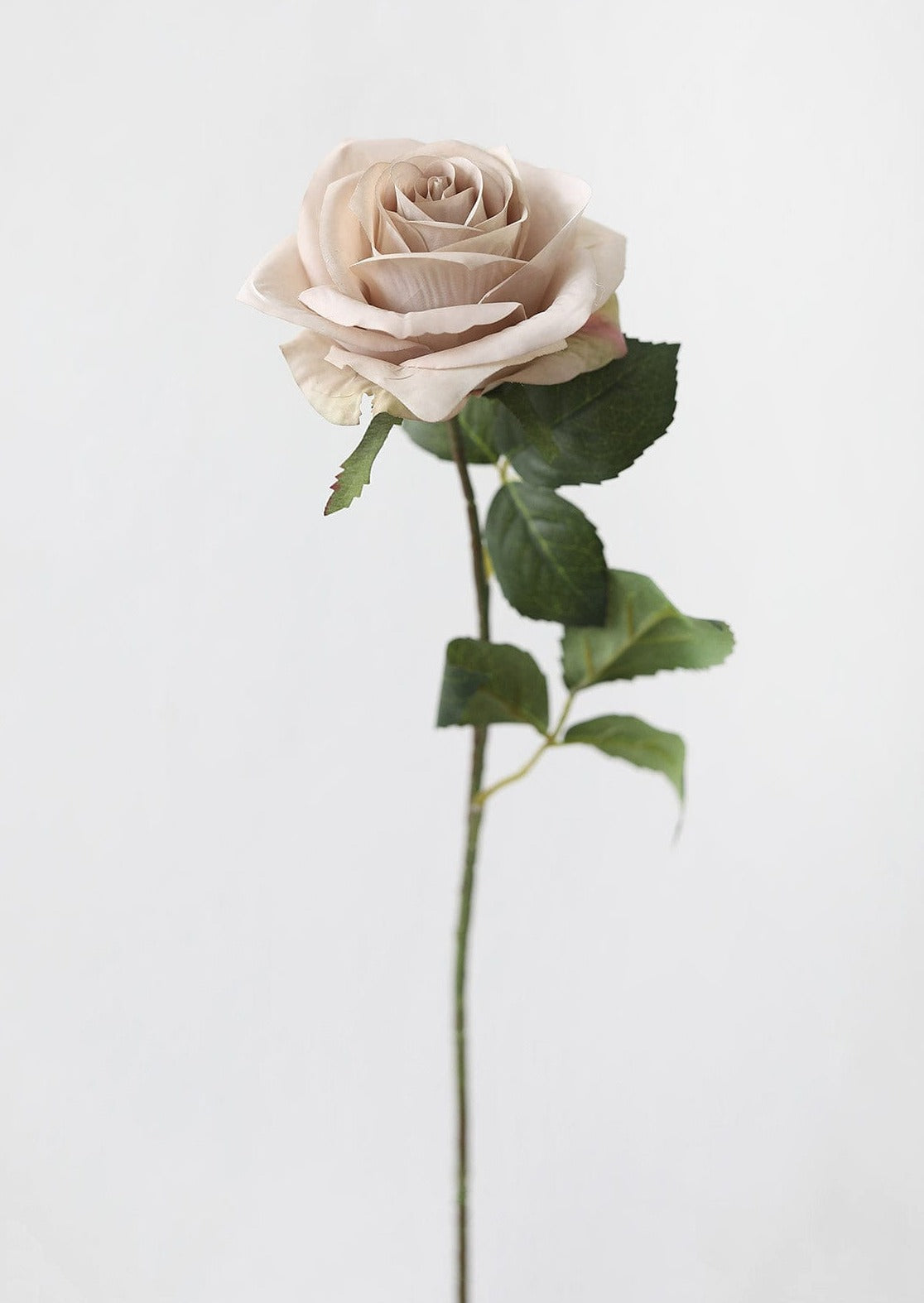 Artificial Flowers Rose in Taupe Beige - 21.5"