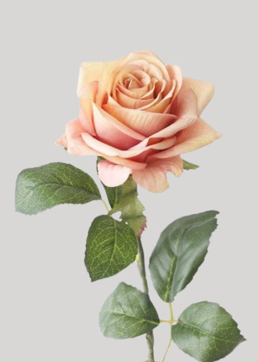 Pink Mauve Silk Rose Flower - 21.5"