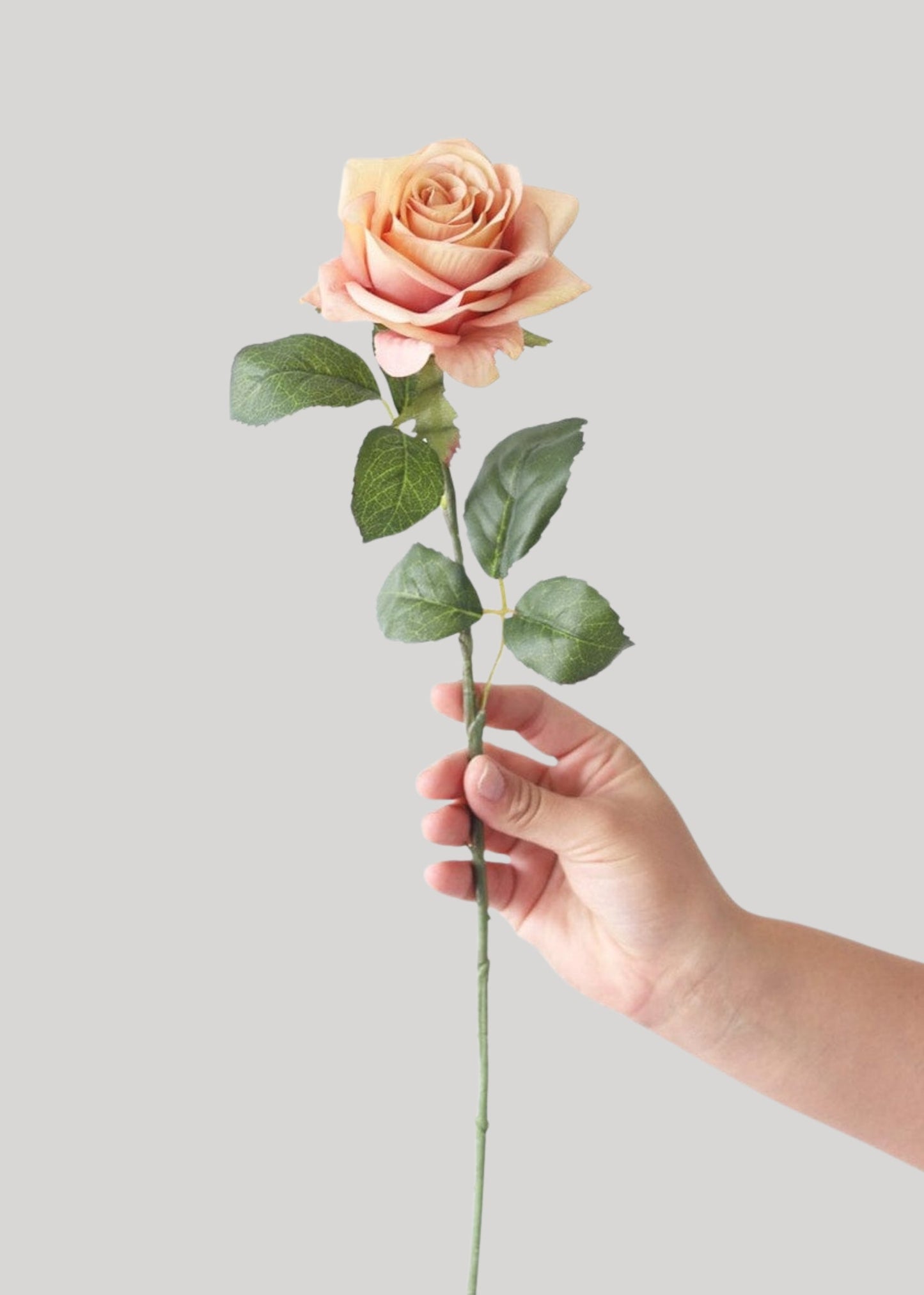 Pink Mauve Silk Rose Flower - 21.5"