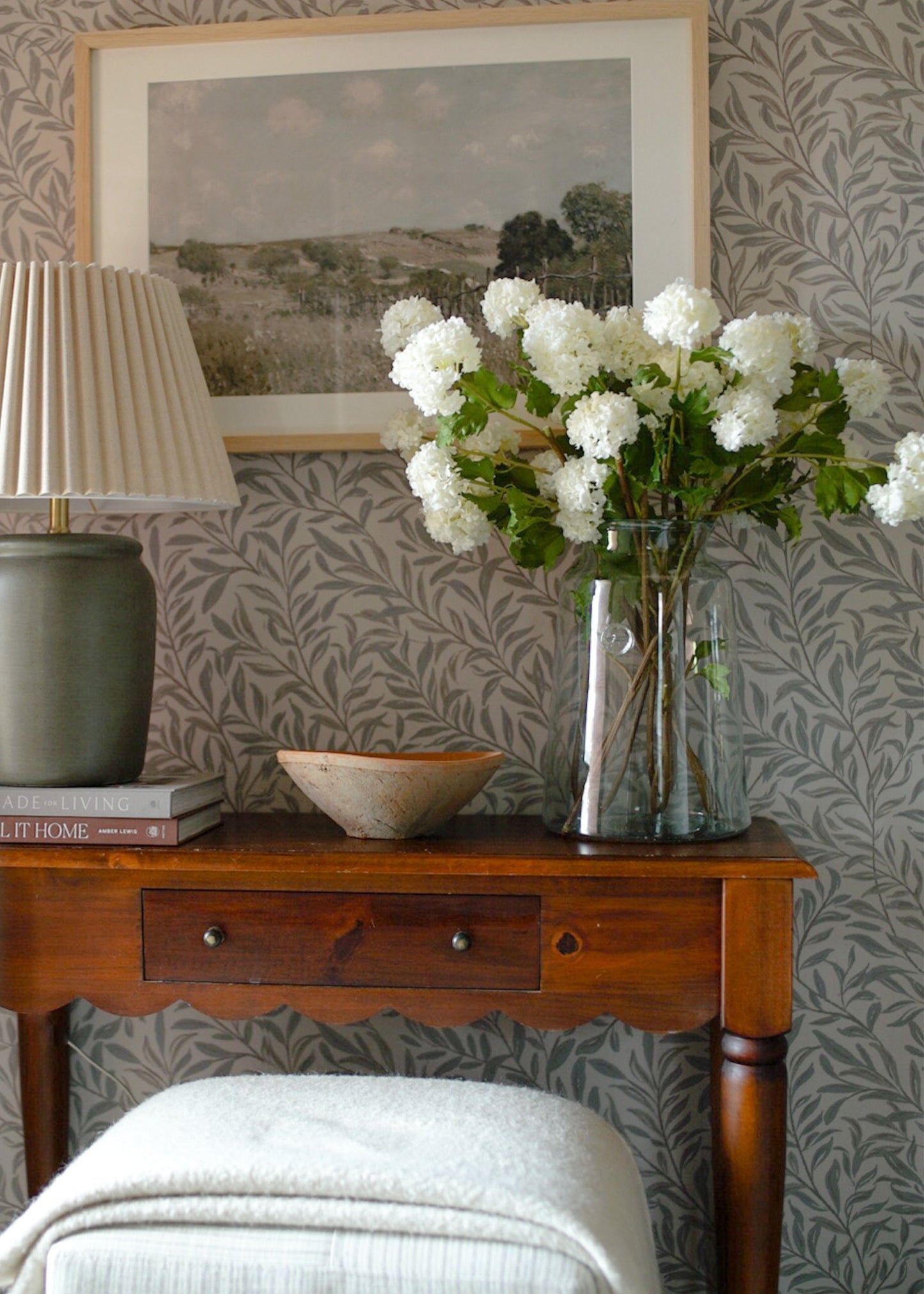 Faux Snowball Hydrangea in Crisp White - 43.5"