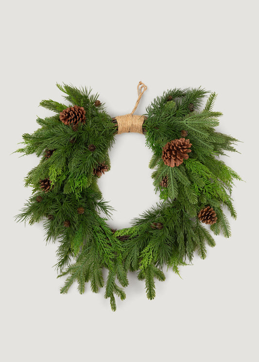 Real Touch Artificial Pine Wreath - 26"